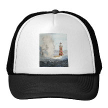 Stormy Lighthouse Trucker Hats