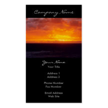 Stormy Sunset Photo Business Card