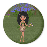 Stormy the Green Winged Faery  with a Guitar magnets