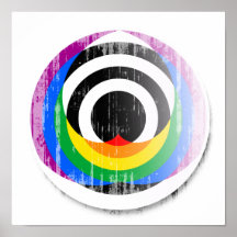 Straight Ally Button distressed.png Posters