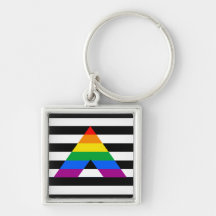 STRAIGHT ALLY PRIDE KEYCHAIN