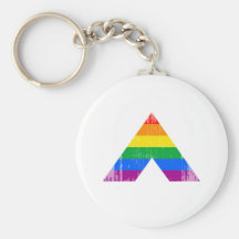 Straight Ally Symbol distressed Keychain