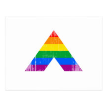 Straight Ally Symbol distressed Postcard