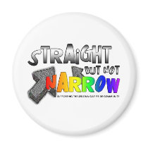 Straight but not Narrow Fridge Magnets