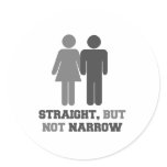 Straight but not narrow stickers