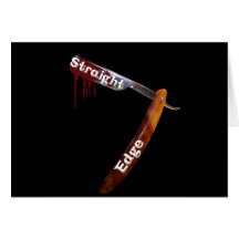 Straight Edge Straight Razor Greeting Card