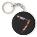 Straight Edge Straight Razor keychains