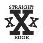 Straight edge xxx stickers