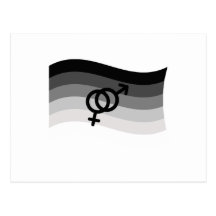 STRAIGHT FLAG WAVING WITH SYMBOL POST CARDS