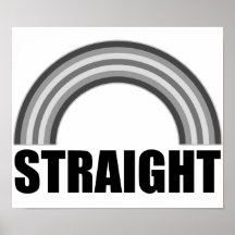 Straight Pride Rainbow Print