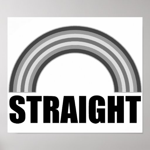 Straight Pride Rainbow Print