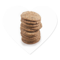 Straight stack of cookies on a white background sticker