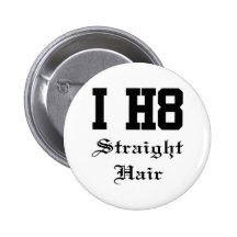 straighthair pinback button