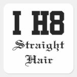straighthair square stickers