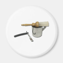 StraightRazorMugBrush101311 Refrigerator Magnets