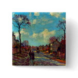 Strait Of Louveciennes art by Camille Pissarro buttons