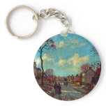 Strait Of Louveciennes art by Camille Pissarro keychains