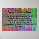 Strange Alabama Laws poster posters
