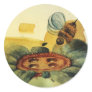 strange flower round sticker
