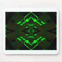Strange Green Alien Design Mouse Pads