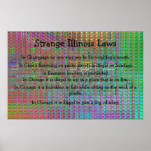 strange illinois laws poster