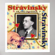 Stravinsky - He had glasses. Posters