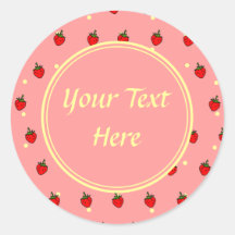 Strawberries and Cream Customisable Sticker