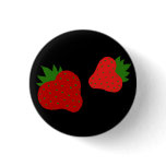 Strawberries button (black)