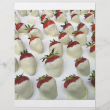 Strawberries dipped in white chocolate personalized flyer