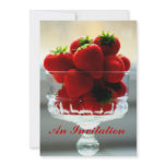 Strawberries in a Bowl Invitation