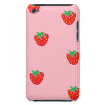 Strawberries Pink Barely There iPod Case