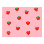 Strawberries Pink Postcards