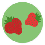 Strawberries stickers (green)