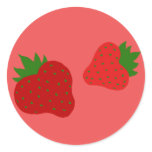 Strawberries stickers (red)