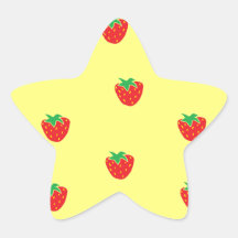 Strawberries Yellow Stickers