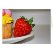 Strawberry And A Muffin Greeting Card,Note Card