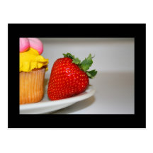 Strawberry And A Muffin Postcard