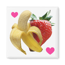 Strawberry Banana Love Magnet