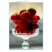 Strawberry Bowl Birthday Card