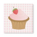 Strawberry Chocolate Cupcake magnets