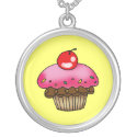 Strawberry cupcake necklaces