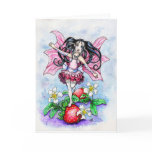 strawberry fairy greeting card