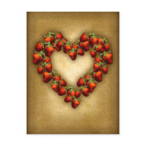 Strawberry Heart Postcard