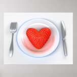 Strawberry - Heart Posters