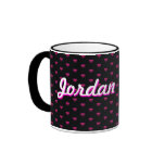 Strawberry Hearts Personalized Coffee Mug