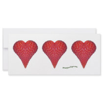 Strawberry Hearts Rack Card Design