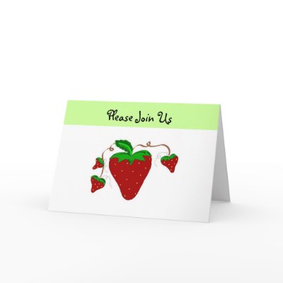 Strawberry Invitation Card by seashell2