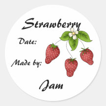 Strawberry Jam Label Stickers