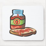 strawberry jelly jam and toast mousepads