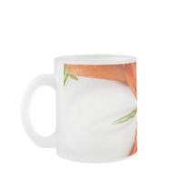 strawberry kaleidoscope frosted glass mug